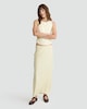 image 2 of F&F Polyamide Cowl Neck Ruched Sleeveless Top in Yellow