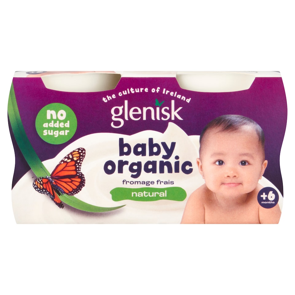 Glenisk Organic Baby Fromage Frais Natural 4X60g