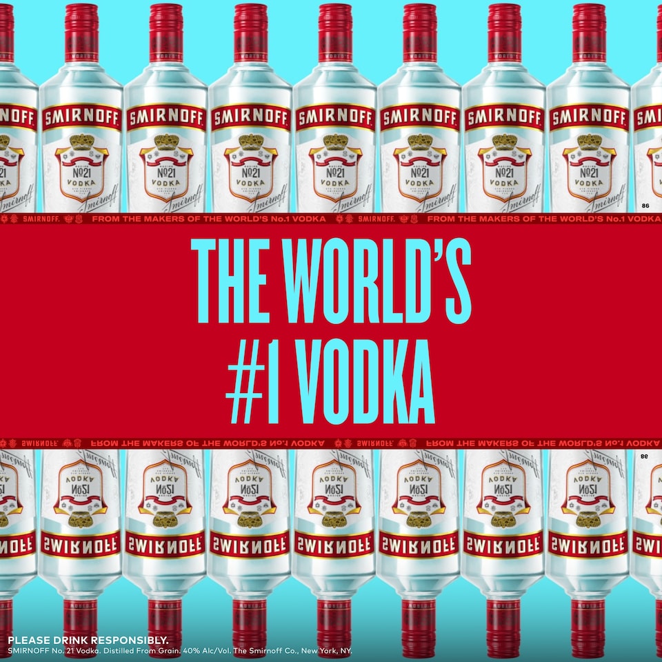 image 1 of Smirnoff No.21 Red Label Vodka Bottle 37.5% Vol 70cl