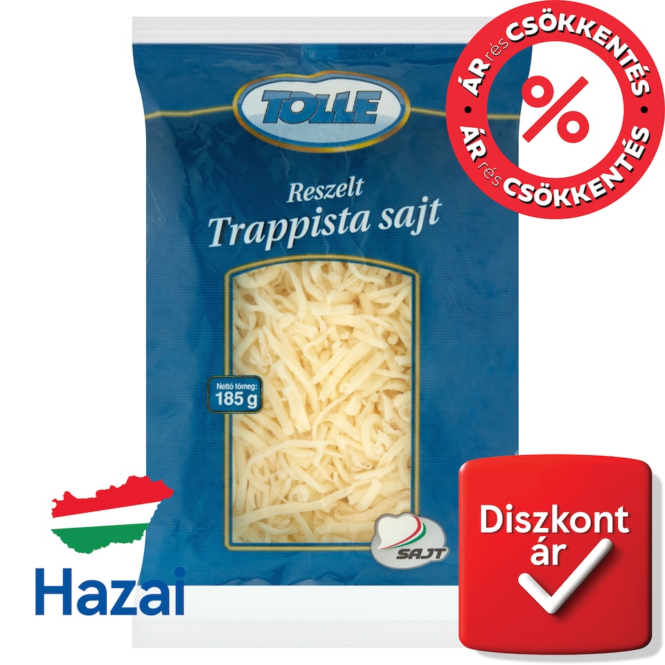 Tolle reszelt trappista sajt 185 g  1. kép