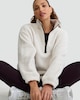 image 1 of F&F Active Fleece Half Zip Jacket in Cream