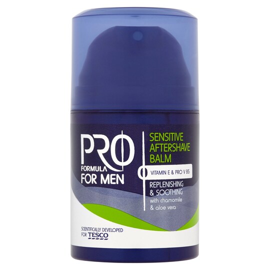 Tesco Pro Formula Sensitive After Shave Balm 50Ml Tesco Groceries