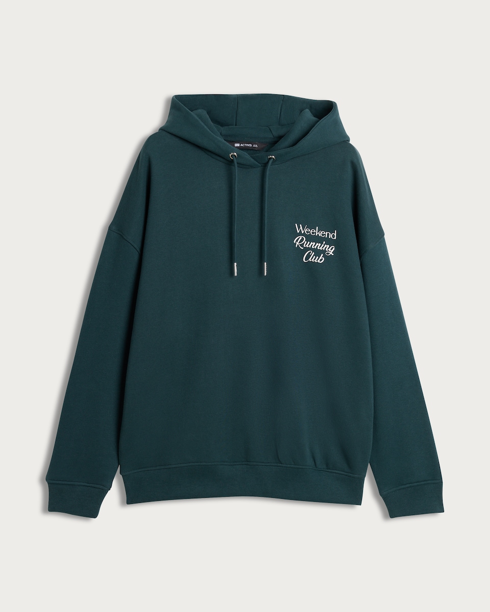 image 1 of F&F Active AFTERCLASS Slogan Hoodie in Green