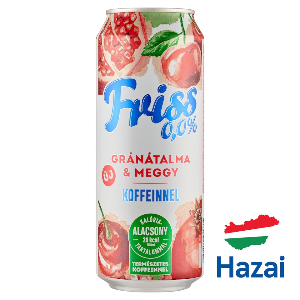 Friss 0,0% gránátalma-meggy ízű üdítőital és alkoholmentes malátaital keveréke 0,5 l  1. kép