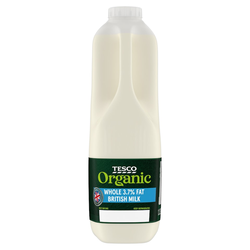 Tesco Organic Free Range Whole Milk 1.136L, 2 Pint