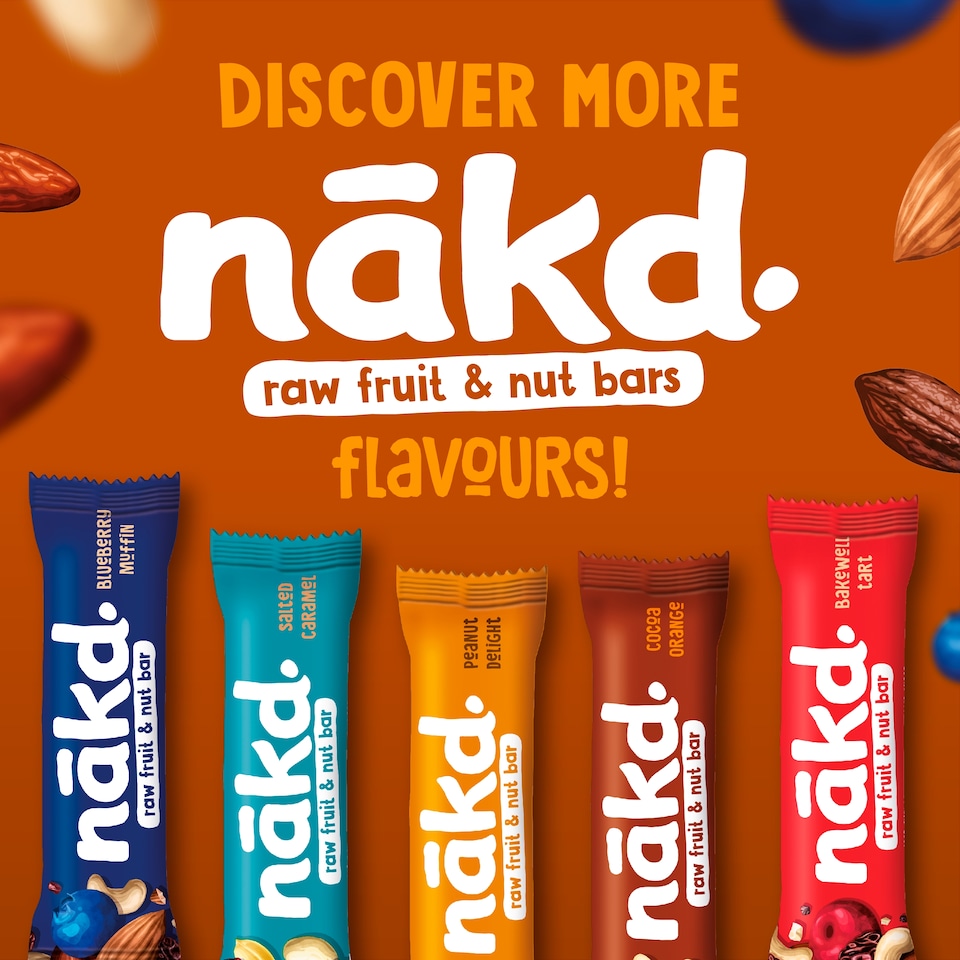 image 1 of Nakd Cocoa Orange Fruit & Nut Bars 4 Pack 140g
