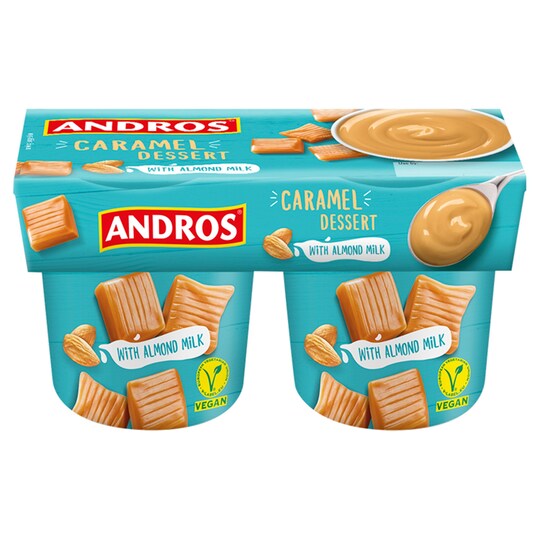 Andros Caramel Dessert With Almond Milk 2 X 120G Tesco Groceries