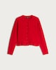 image 4 of F&F Frilly Button Front Cardigan  in Red