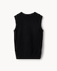 image 2 of F&F School Unisex Pure Cotton V-Neck Tank Top in Black
