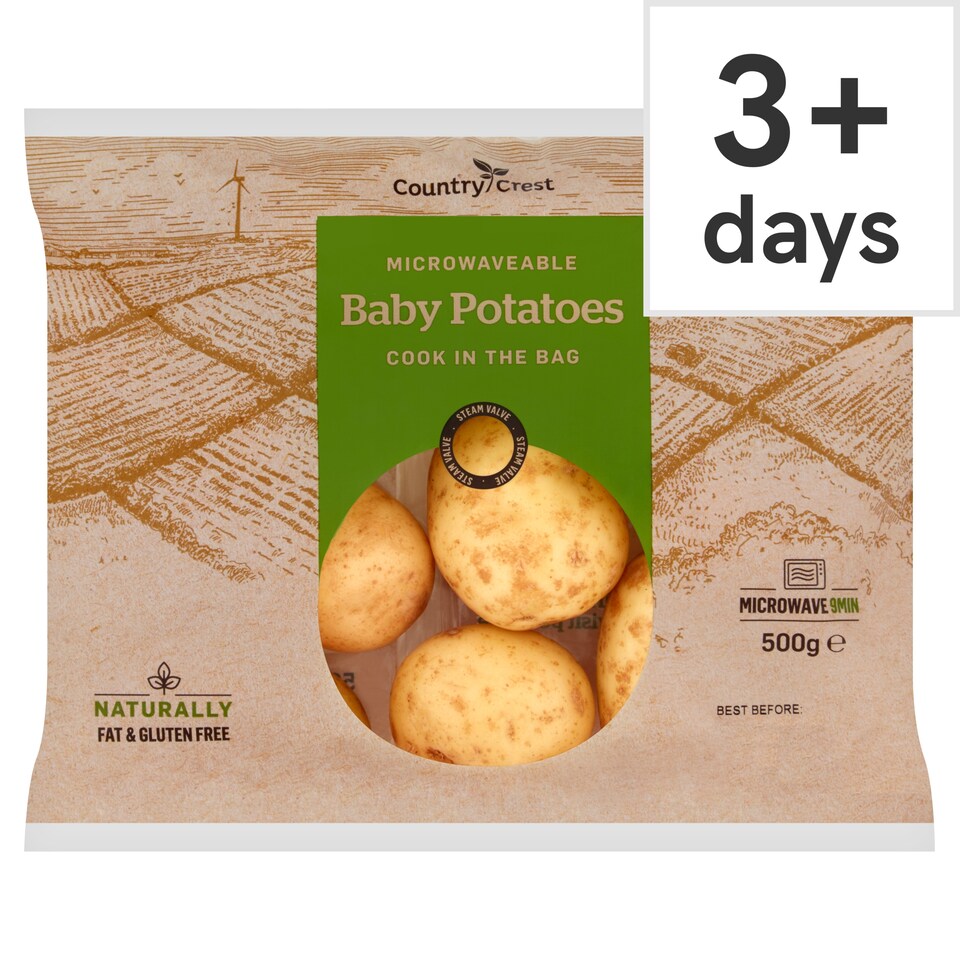 Country Crest Microwaveable Baby Potatoes 500G