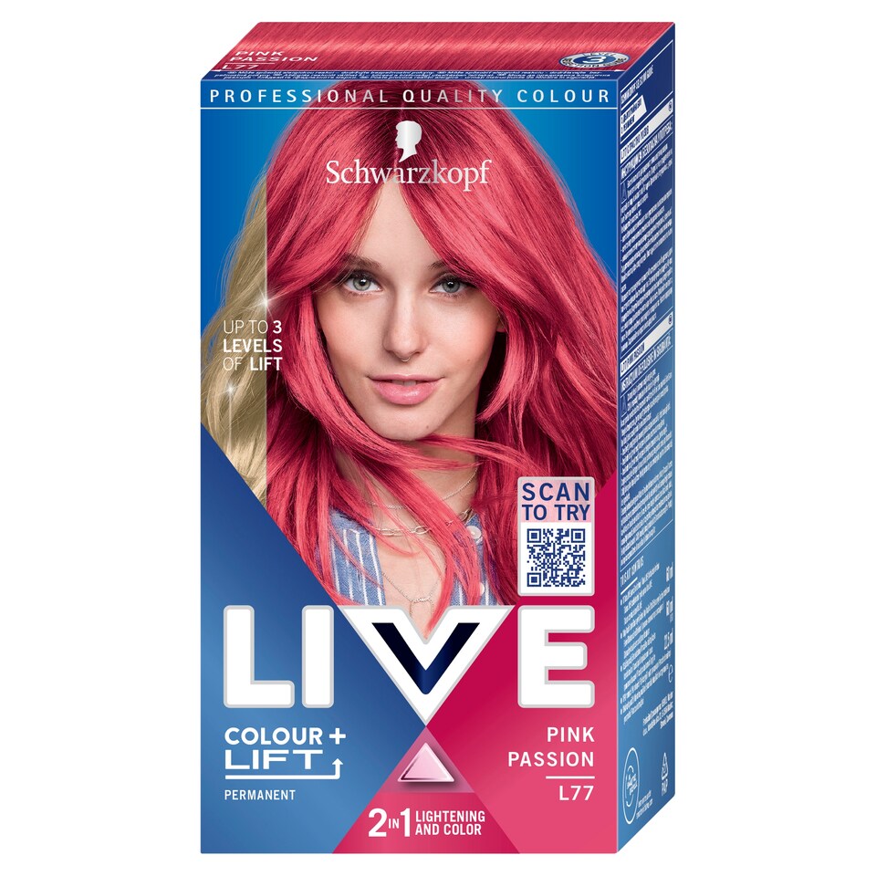 image 1 of Schwarzkopf Live Colour + Lift barva na vlasy Vášnivá růžová L77