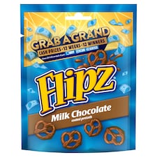 Flipz Milk Chocolate Coated Pretzels 90G