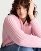 image 1 of F&F Chunky Knit Button Up Cardigan in Pink