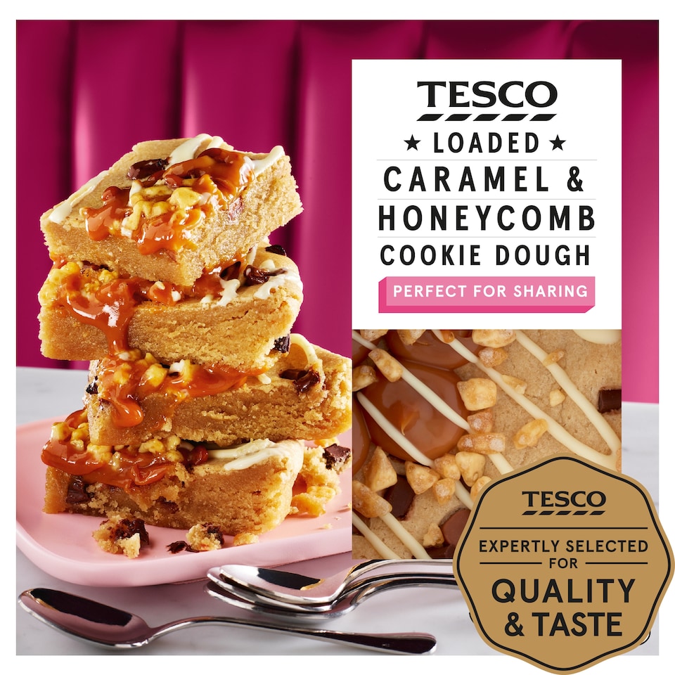 Tesco Loaded Caramel & Honeycomb Cookie Dough 305G