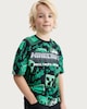 image 1 of Minecraft Build Create Explore Pure Cotton Oversized Fit T-Shirt in Multi Black