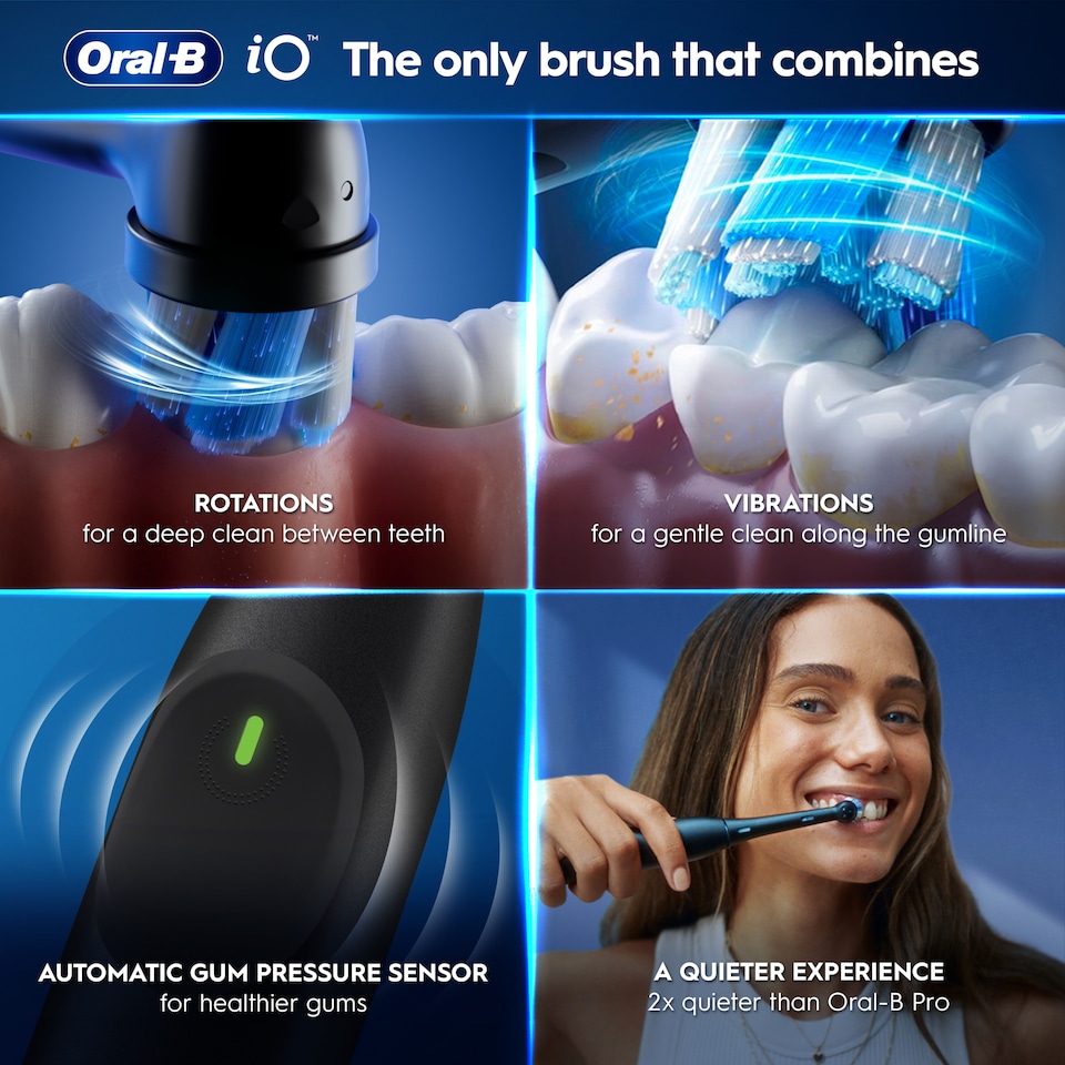 image 1 of Oral-B iO Series 2 Clean & Care Black Electric Toothbrush & Travel Case