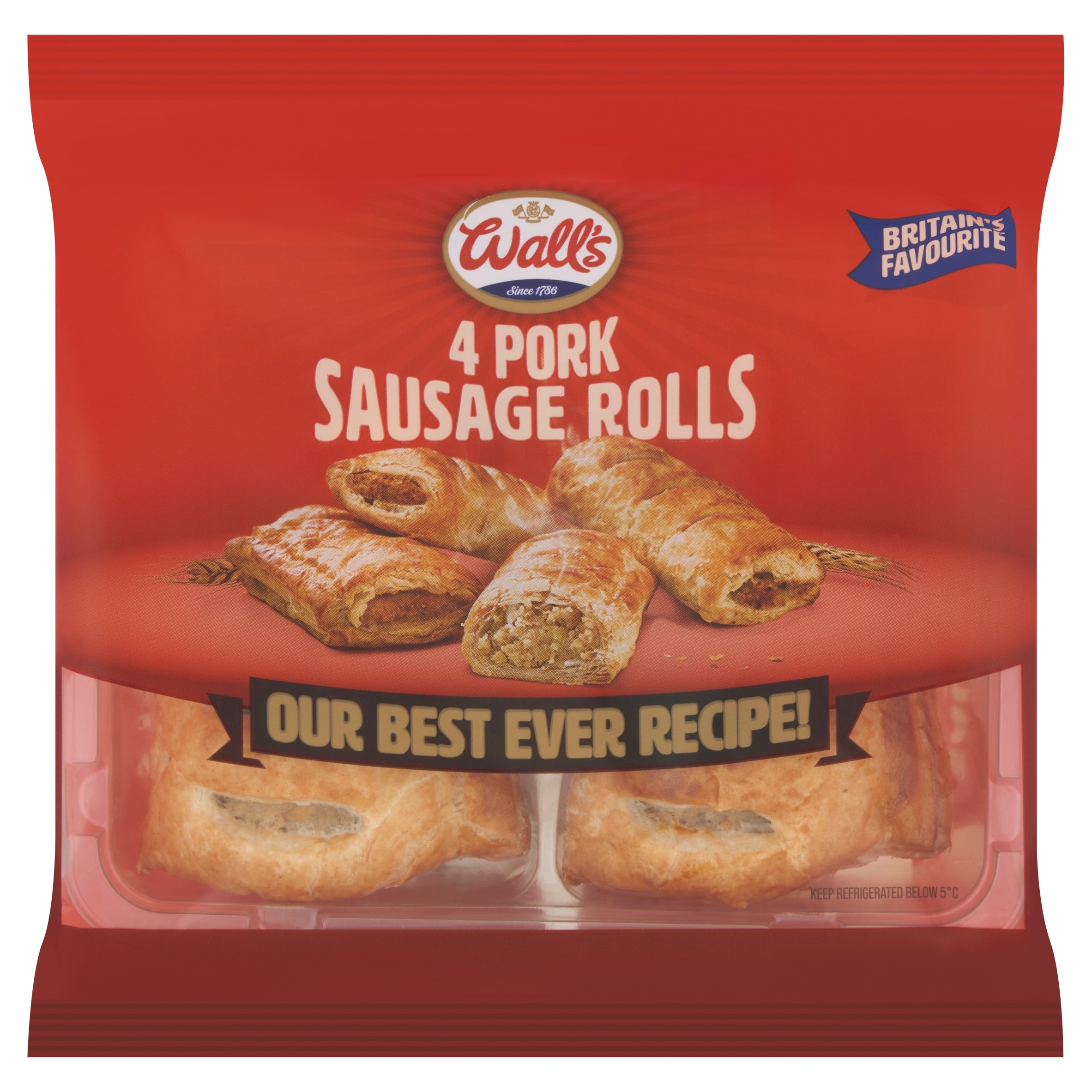 Walls 4 Hearty Sausage Rolls 220G