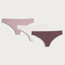 F&F 3-Pack Bonded Thongs in Burgundy