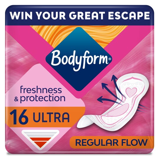 Bodyform Ultra Normal Sanitary Towels 16 Pack Tesco Groceries