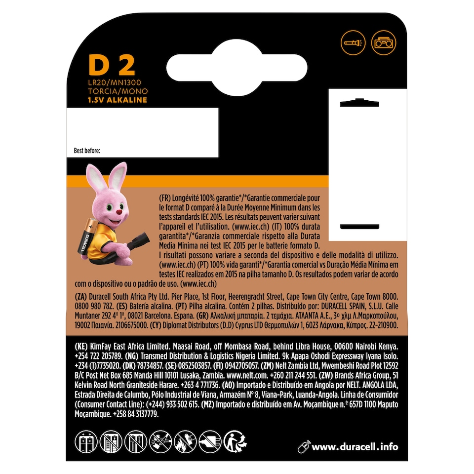 image 1 of Duracell Plus D 2 Pack