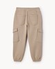 image 2 of F&F Boys Cotton Rich Cargo Joggers in Stone