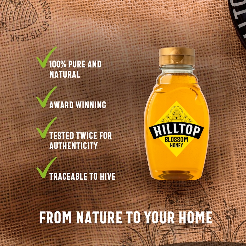 image 1 of Hilltop Squeezy Blossom Honey 340G