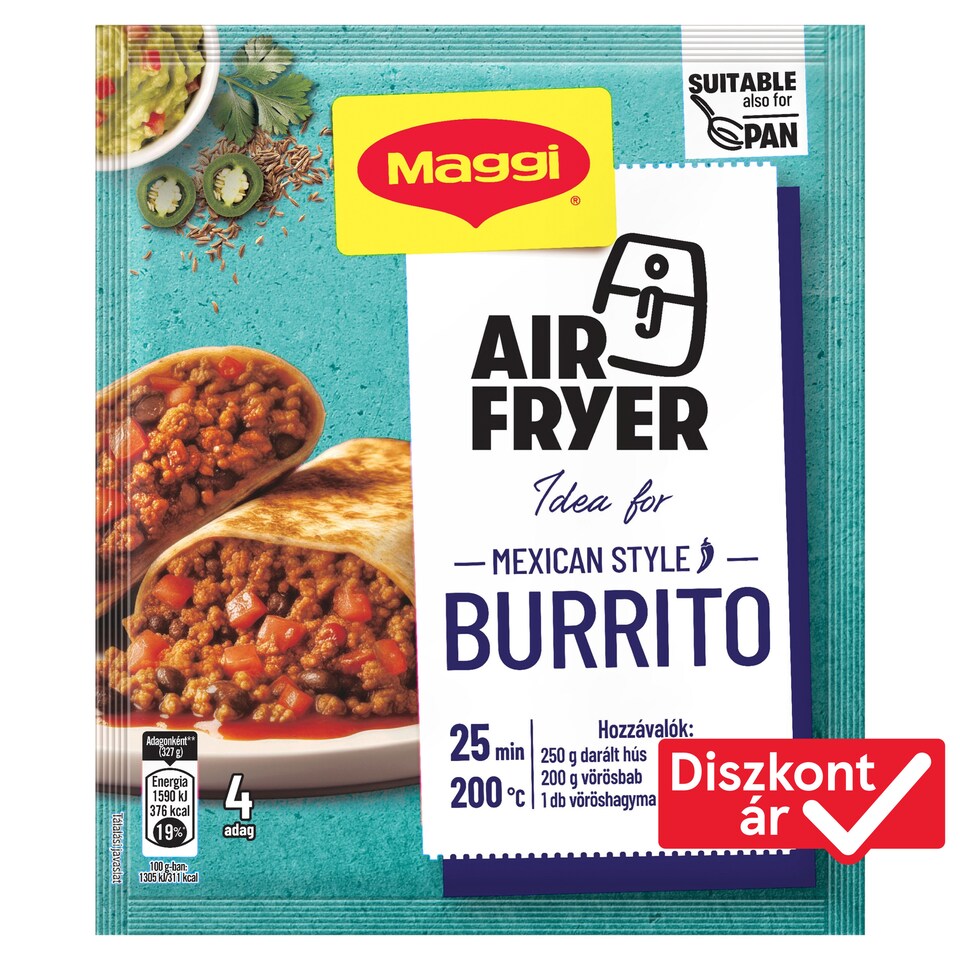 Maggi mexikói stílusú burrito alap jalapeno paprikával 30 g