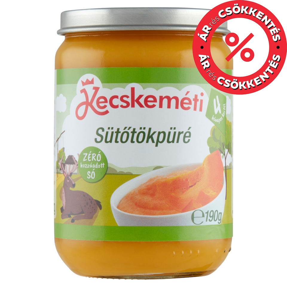 Kecskeméti sütőtökpüré főzelék a babának 4 hónapos kortól 190 g