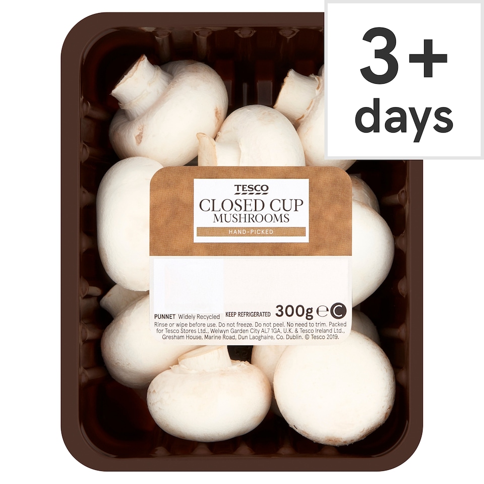 Tesco Closed Cup Mushrooms 300G (C)