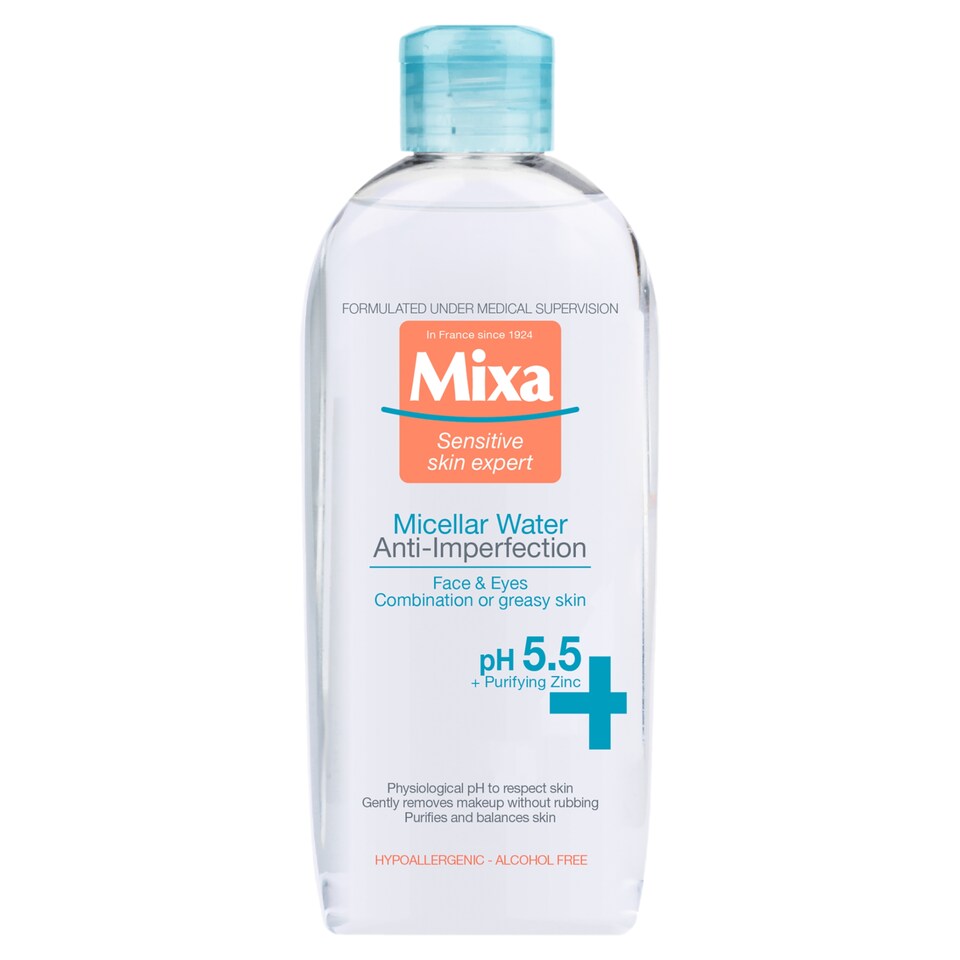 MIXA Anti-Imperfection micelární voda pro smíšenou a mastnou citlivou pleť, 400 ml