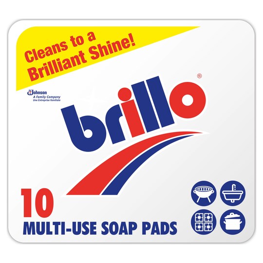 Brillo Soap Pads Pack Of 10 Tesco Groceries