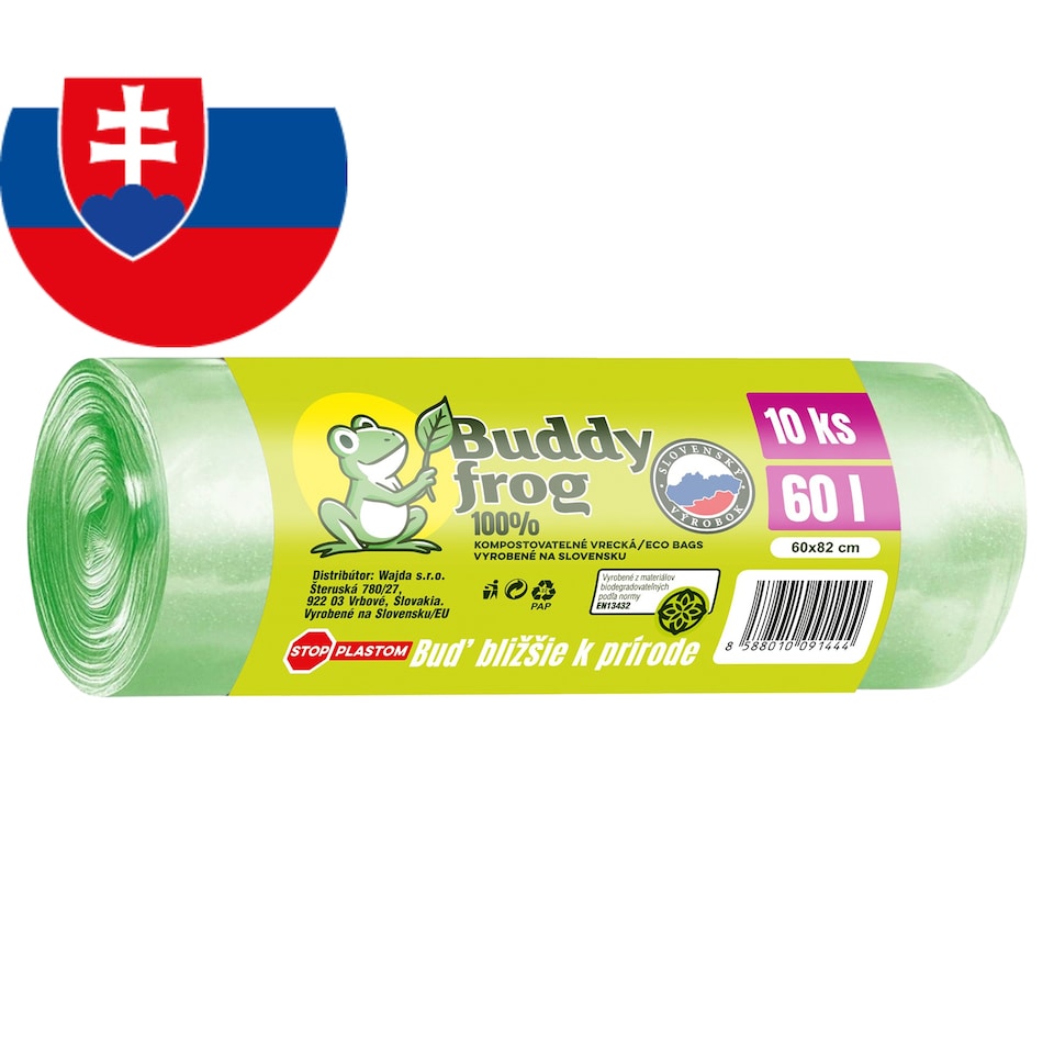 Buddy Frog 100% kompostovateľné vrecká 60 l 10 ks