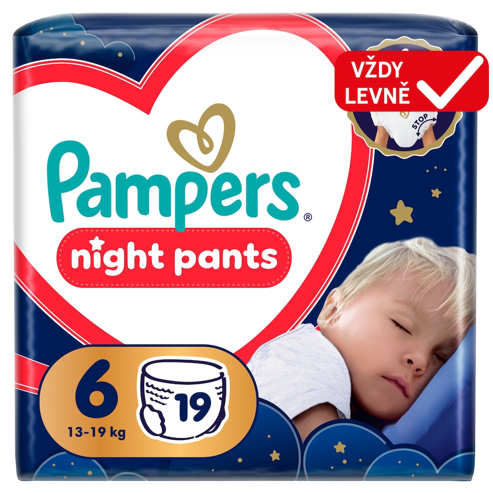 image 1 of Pampers Night Nappy Pants Size 6, 19 Nappies, 13kg-19kg