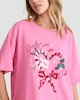 image 2 of F&F Pure Cotton Candy Cane Club Pyjama Top in Pink