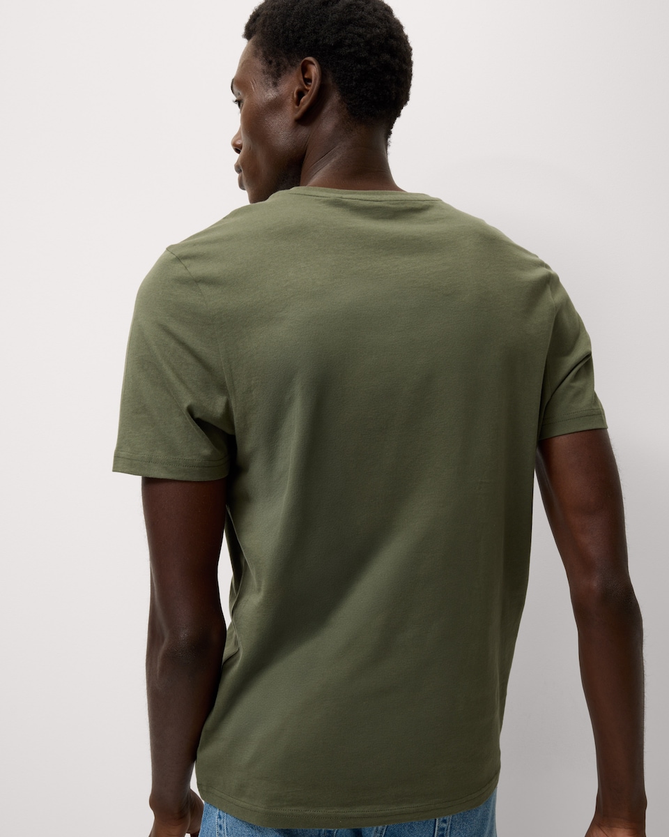 image 1 of F&F Pure Cotton T-Shirt in Khaki