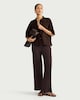 image 2 of F&F Textured Wide Leg Trousers in Chocolate