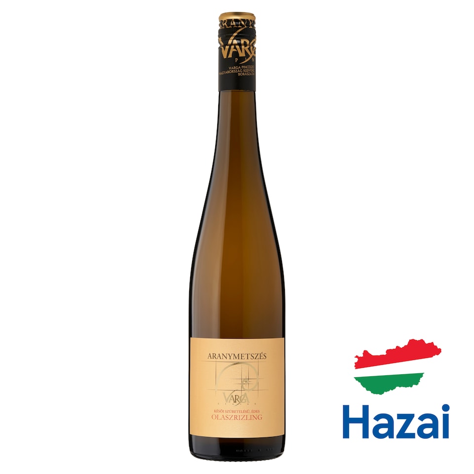 Varga Aranymetszés Badacsonyi Olaszrizling késői szüretelésű édes, fehér bor 11,5% 0,75 l
