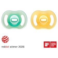 TOMMEE TIPPEE ULTRA LIGHT NIGHT GLOW ORTHODONTIC SILICONE 0-6M 2 SOOTHERS