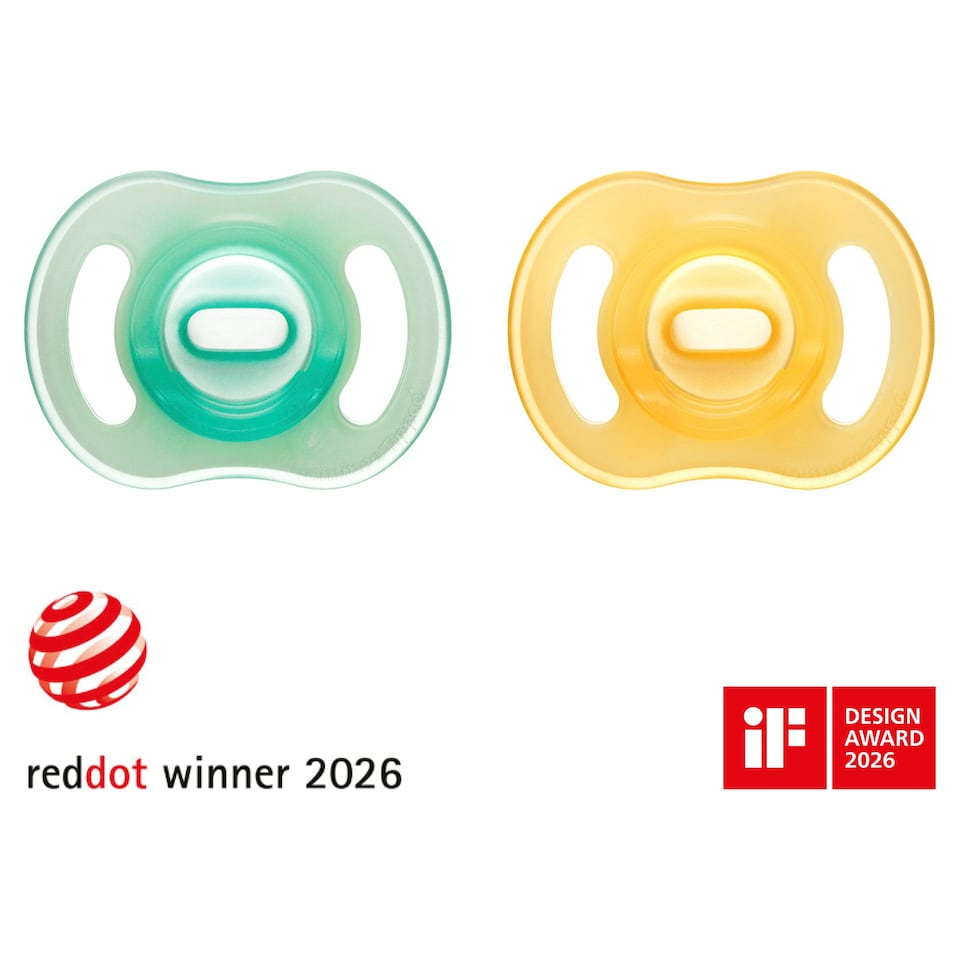 image 1 of TOMMEE TIPPEE ULTRA LIGHT NIGHT GLOW ORTHODONTIC SILICONE 0-6M 2 SOOTHERS
