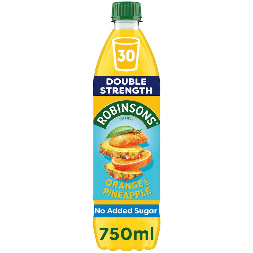 Robinsons Double Strength No Added Sugar Squash - Orange & Pineapple 750ml