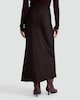 image 4 of F&F Satin Midi Slip Skirt in Chocolate