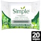 image 1 of Simple Age Resisting Wipes 20 Pack