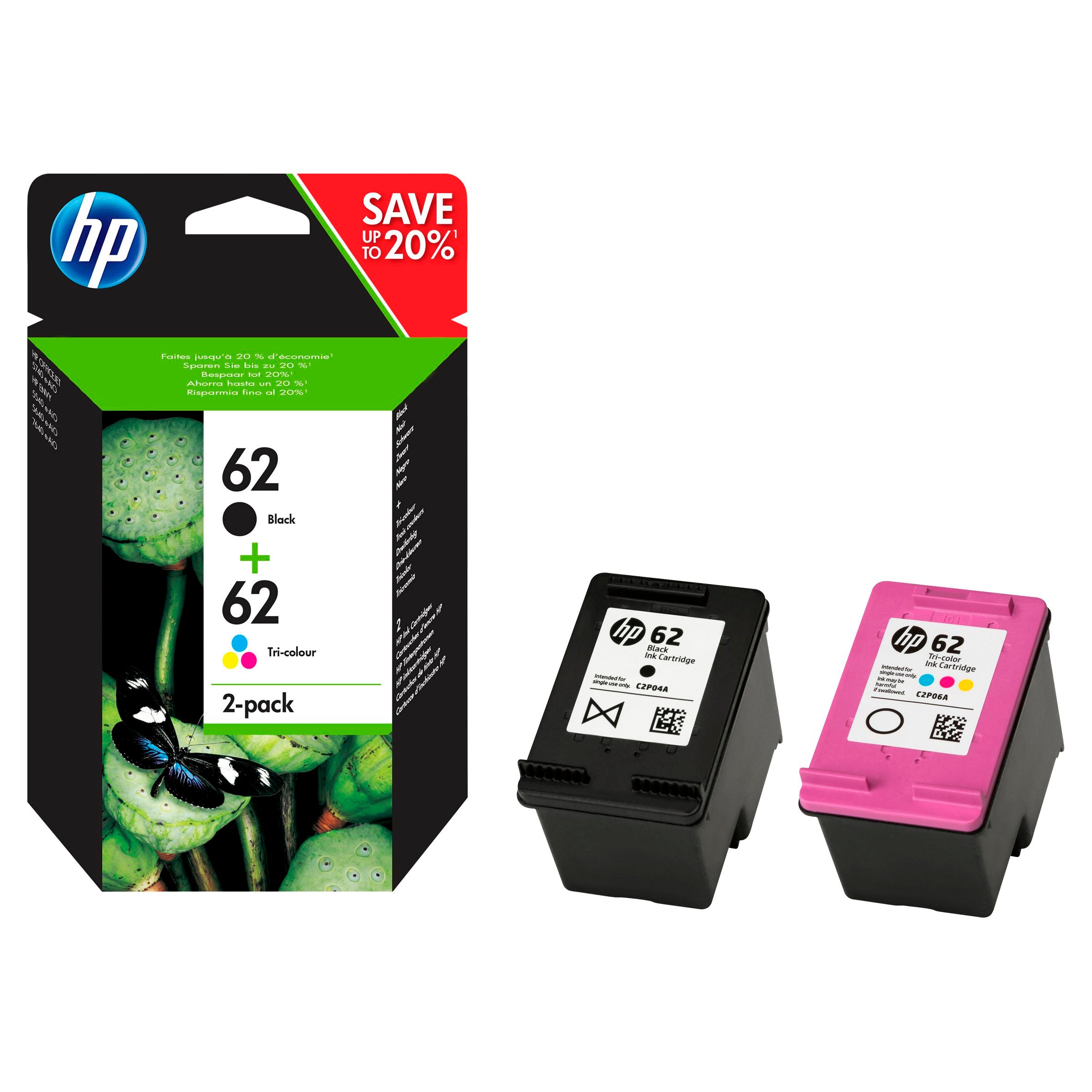 Hp 62 Multipack Printer Ink Cartridge 