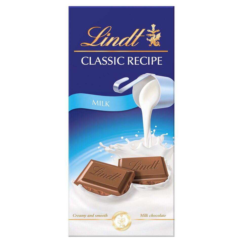 Lindt Classic Recipe Milk Chocolate Bar 100g Tesco Groceries lindt-classic-recipe-milk-chocolate-bar-100g-tesco-groceries