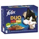 obrázok 2 z  Felix Fantastic DUO kapsičky pre mačky hovädzie a hydina, jahňacie a kura, morka a kačica 12 × 85 g