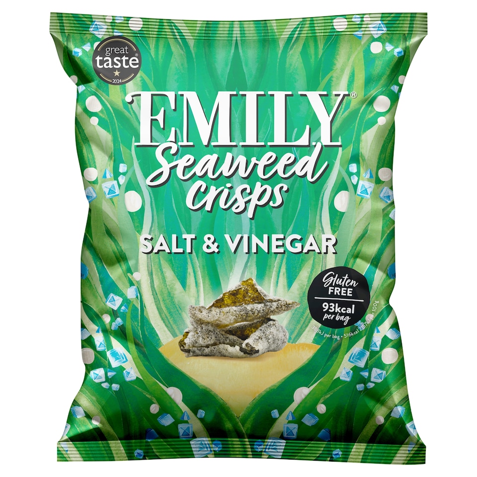 image 1 of Emily Seaweed Crisps - Salt & Vinegar 18g