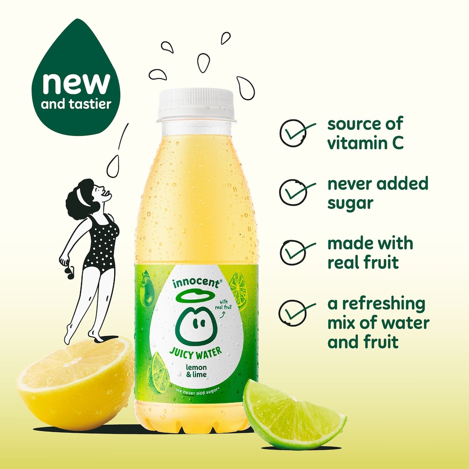 image 1 of Innocent Juicy Water Lemon & Lime Juice Drink 420ml