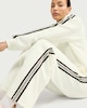 image 1 of F&F Active AFTERCLASS Side Stripe Wide Leg Joggers in Cream