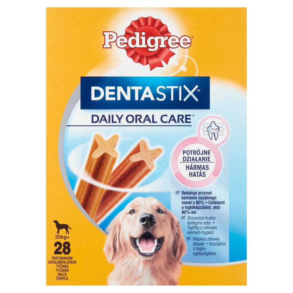 image 1 of Pedigree DentaStix Supplementary Pet Food for Dogs Over 4 Months of Age 25 kg+ 28 pcs 1.08 kg