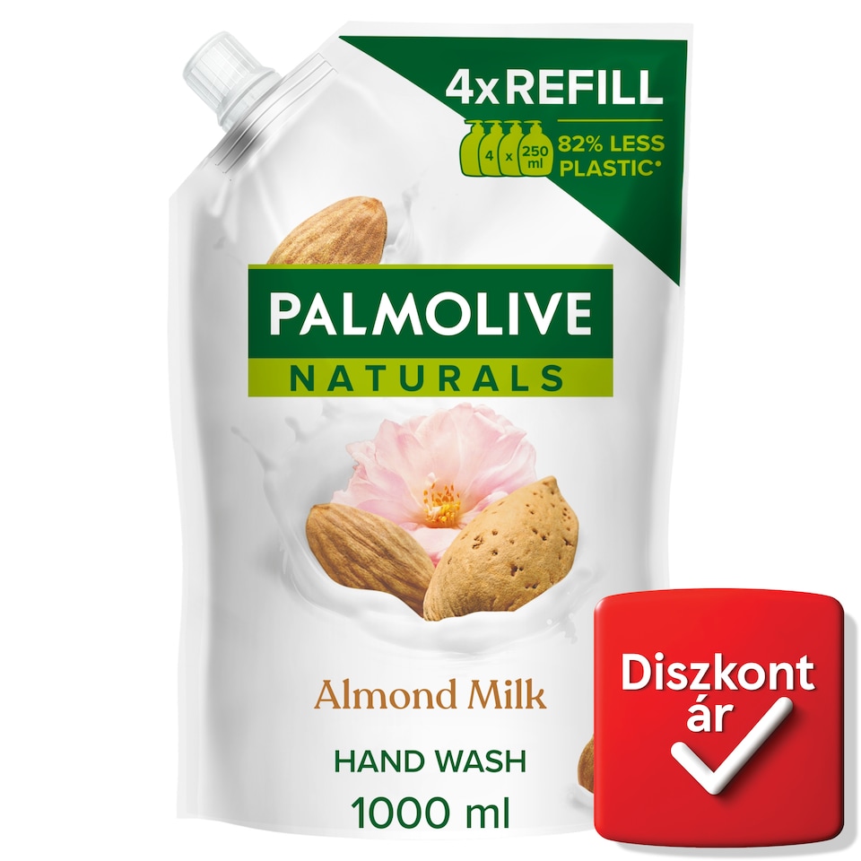 Palmolive Naturals Milk & Almond folyékony szappan utántöltő 1000 ml  1. kép